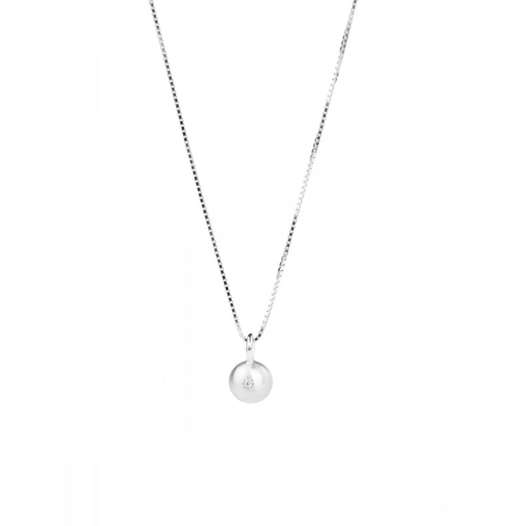 Sparkling Globe Necklace Silver