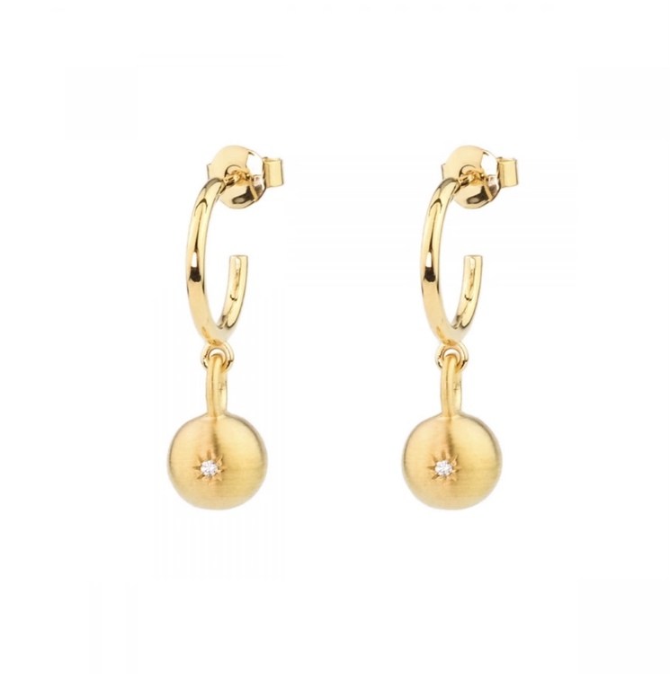 Sparkling Globe Earrings Gold