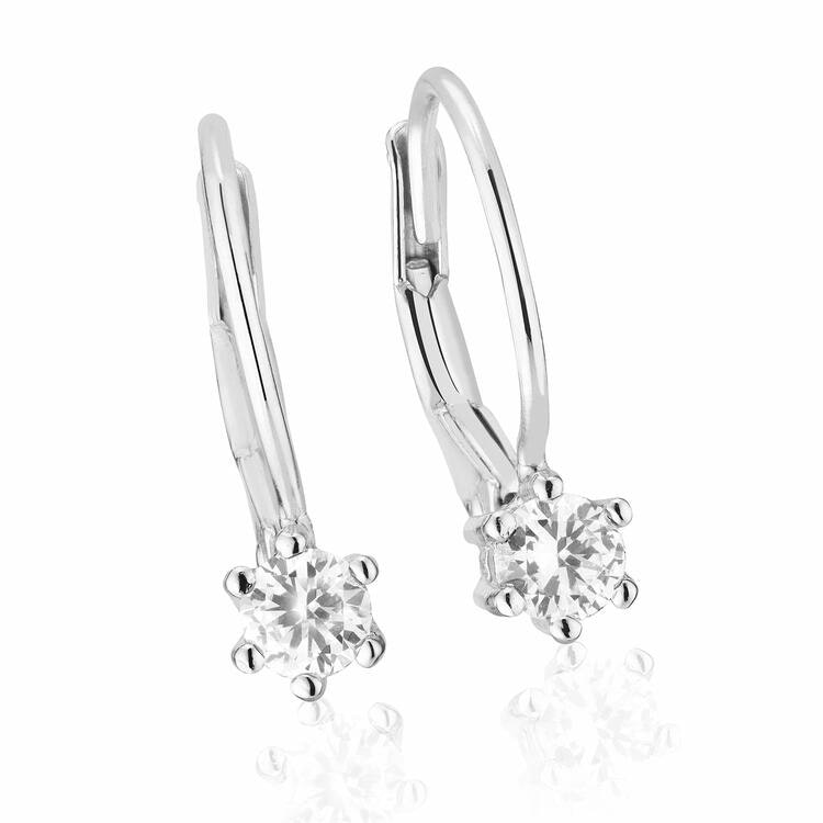 Rimini Earrings Silver Cz