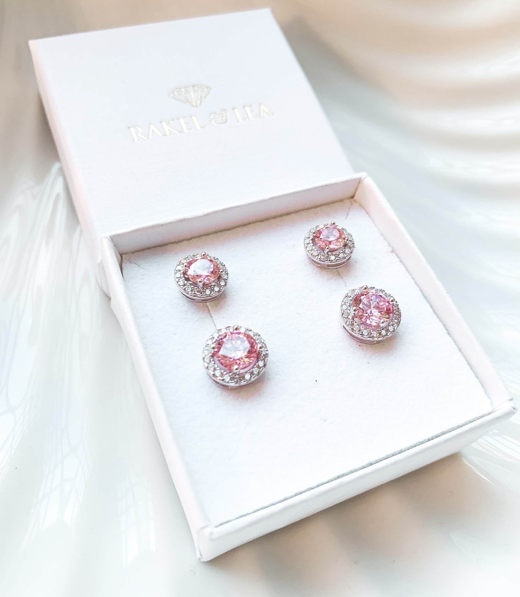 Pink Carmosé Earrings Silver