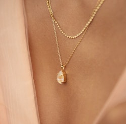 Mini Drop Necklace Ivory Cream Delite/Gold