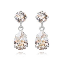 Mini Drop Earrings Crystal/Rhodium