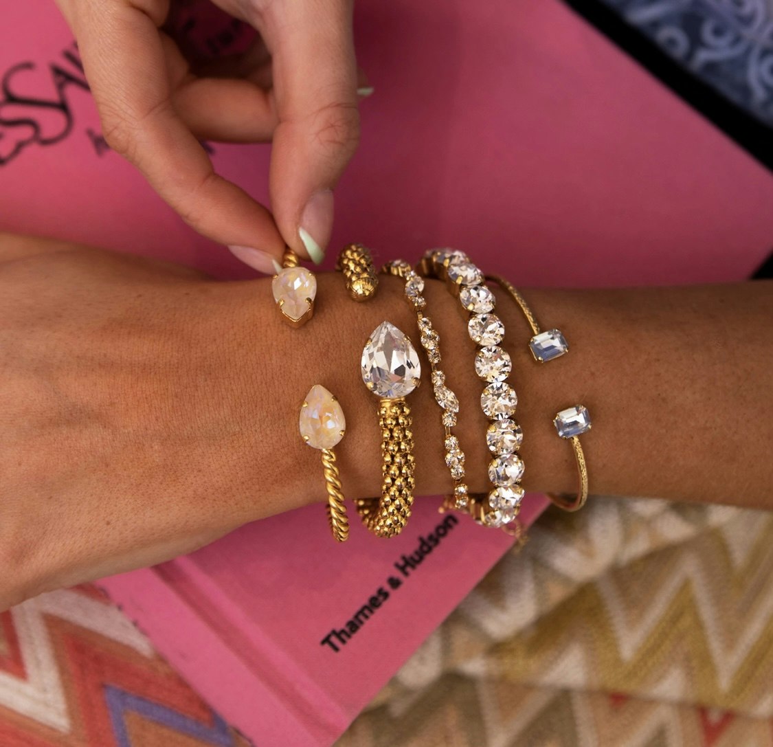 Mini Drop Bracelet Ivory Cream Delite/Gold