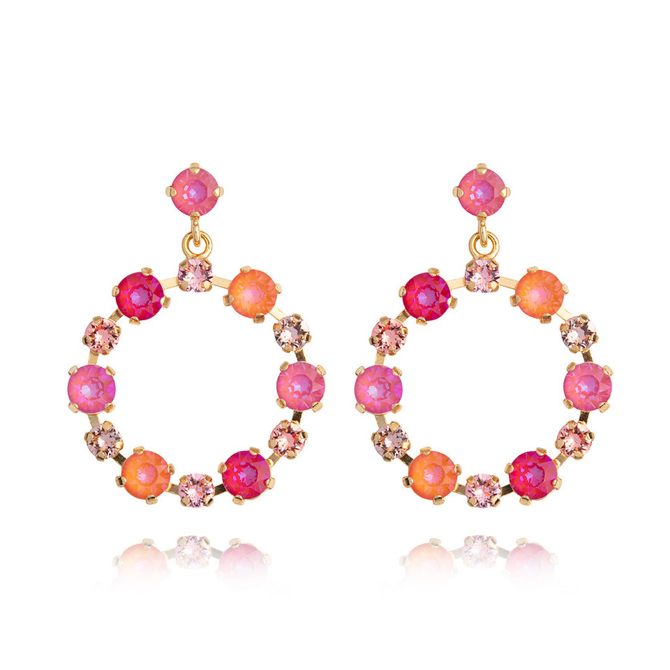 Calanthe Earrings / Coral Combo