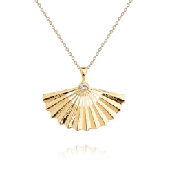 Sunfeather Necklace Crystal/ Gold