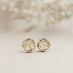 Tree Of Life Stud Earrings Gold