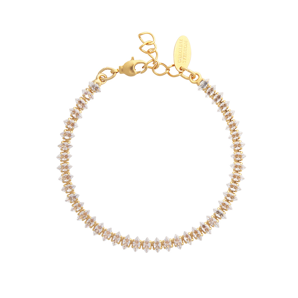 Crystal Navette Bracelet/ Gold