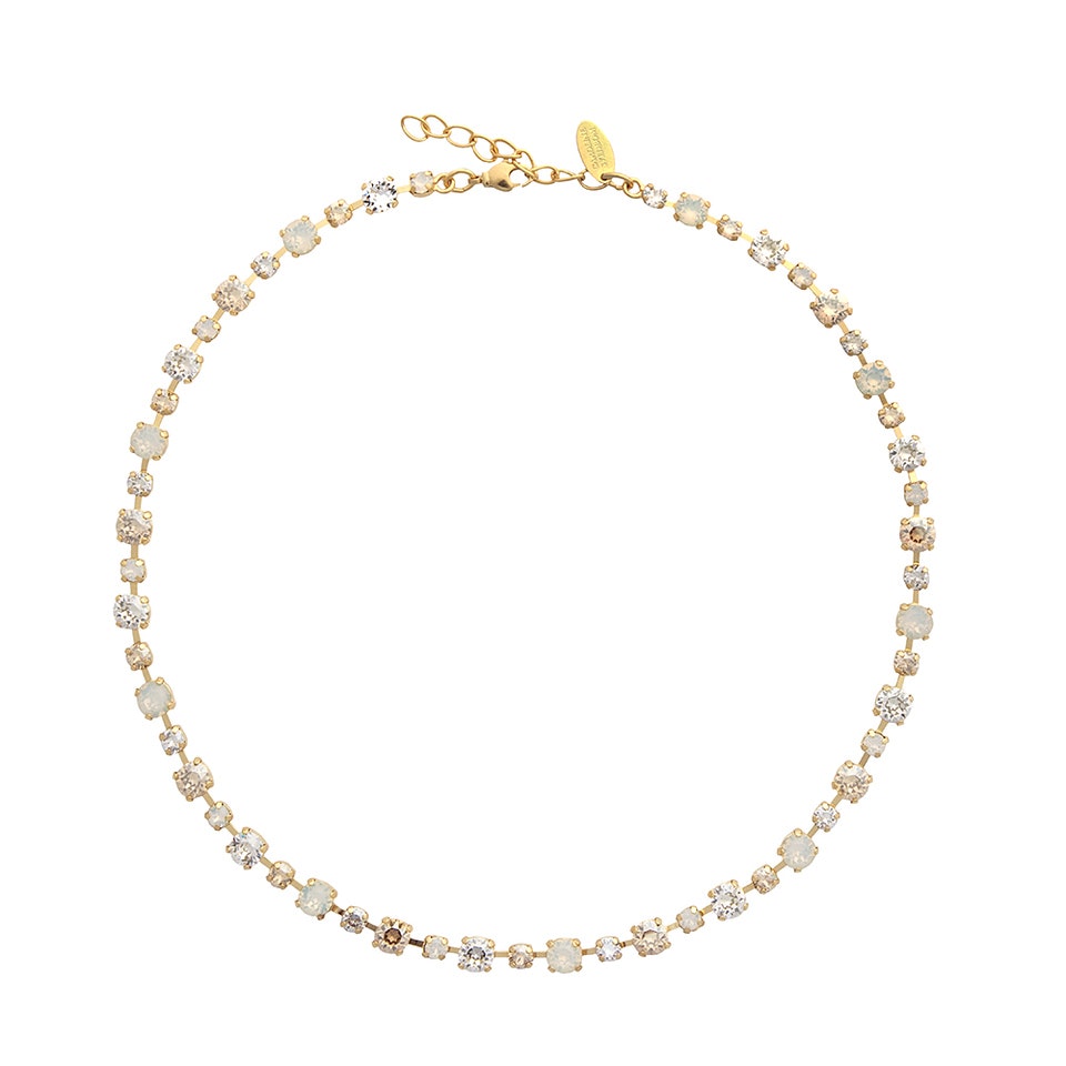 Calanthe Necklace/ White Combo/ Gold
