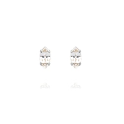 Petite Navette Earrings/ Crystal/ Rhodium