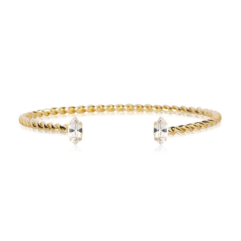 Petite Navette Bracelet/ Crystal/ Gold