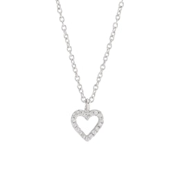Aida Heart Necklace Silver