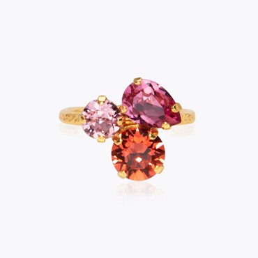 Colette Ring Gold/Coral Combo