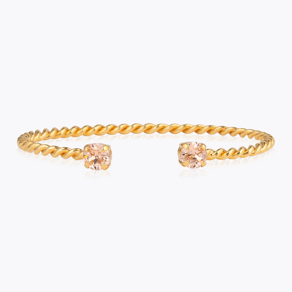 Mini Twisted Bracelet Gold/Light Peach