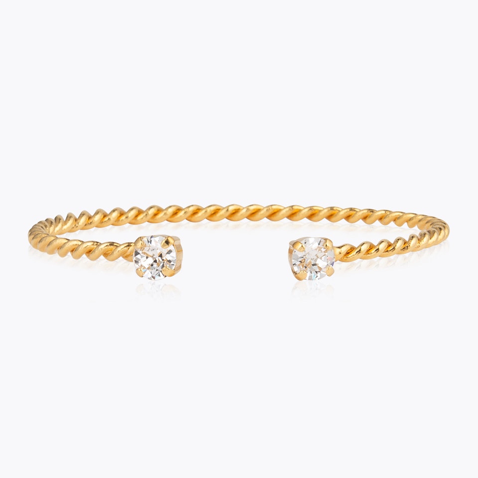 Mini Twisted Bracelet Gold/Crystal