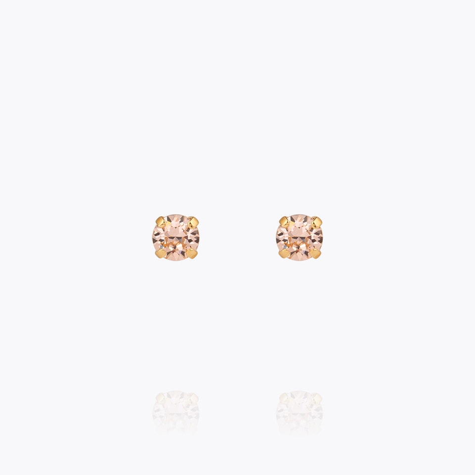 Mini Stud Earrings Gold/Light Peach