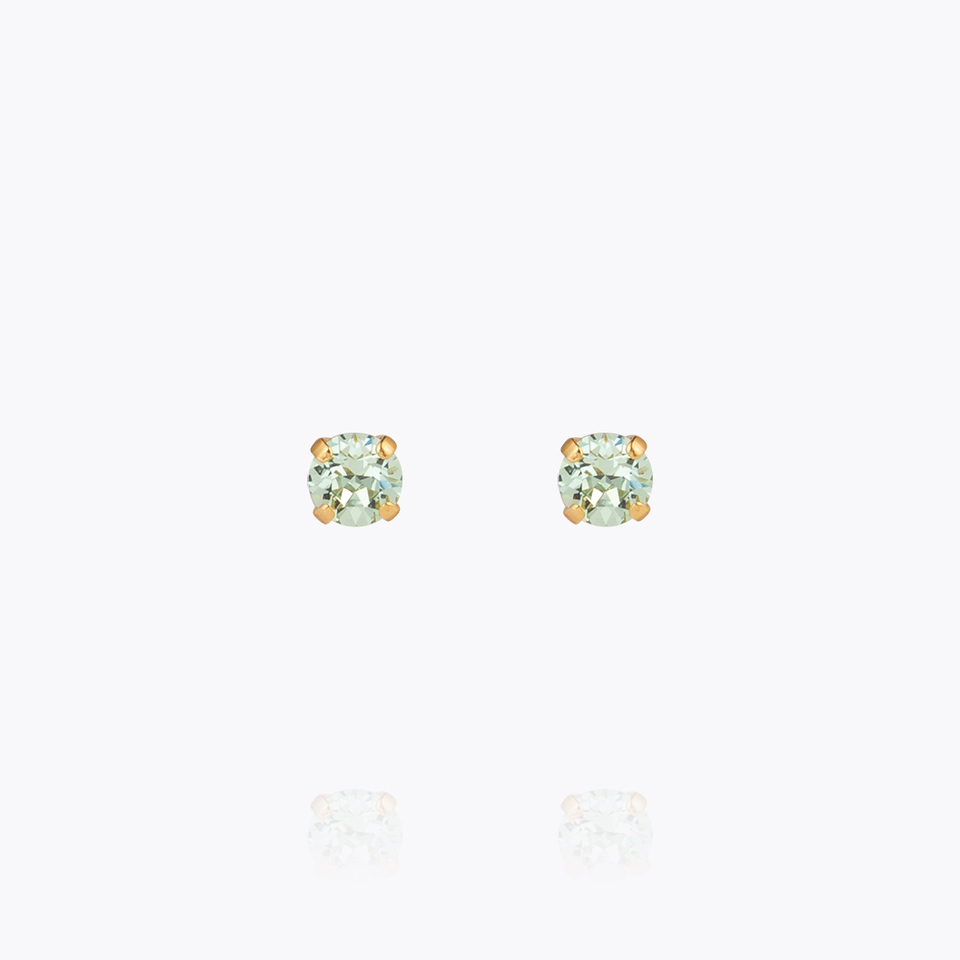 Mini Stud Earrings Gold/Chrysolite
