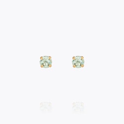 Mini Stud Earrings Gold/Chrysolite