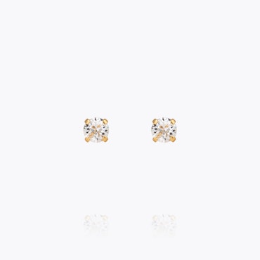 Mini Stud Earrings Gold/Crystal