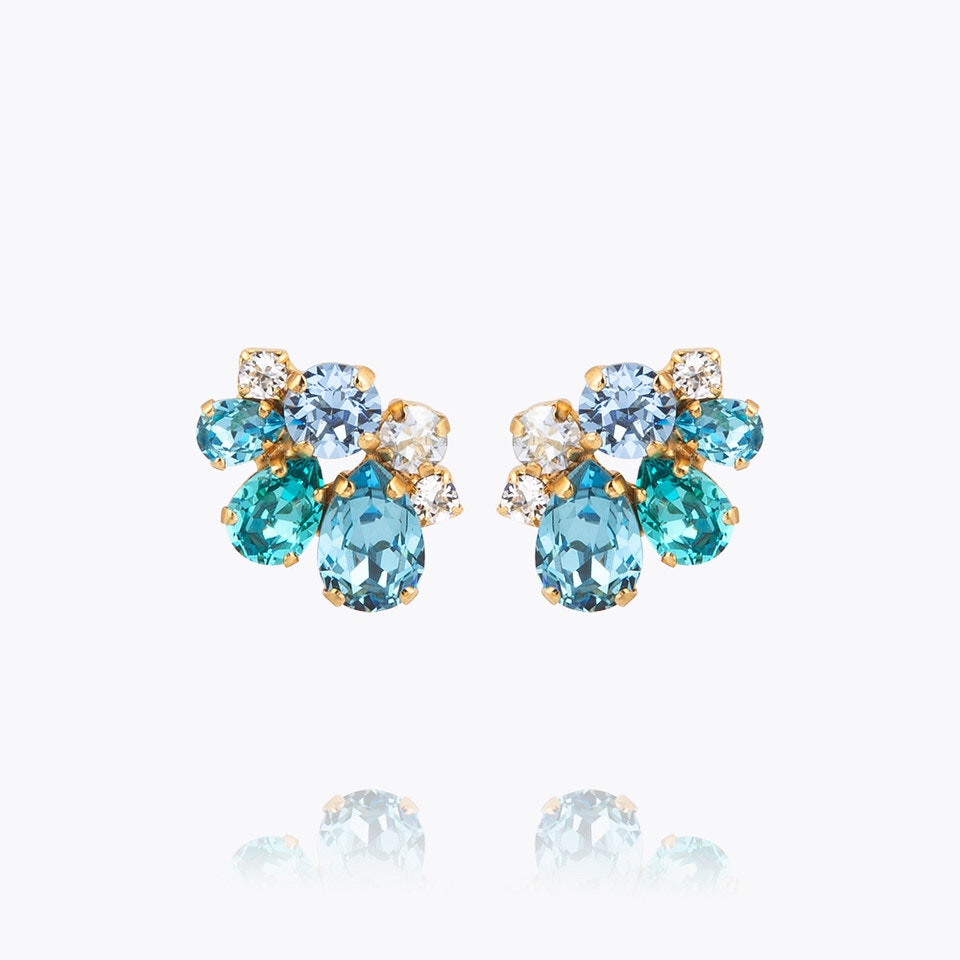 Katie Earrings Gold/ Sea Breeze Combo