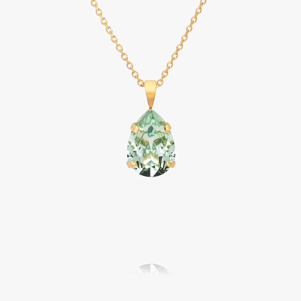 Mini Drop Necklace Gold/ Chrysolite