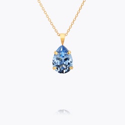Mini Drop Necklace Gold/ Light Sapphire