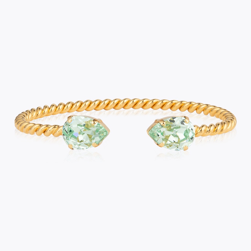 Mini Drop Bracelet Gold/ Chysolite