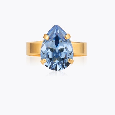 Mini Drop Ring Gold/ Light Sapphire