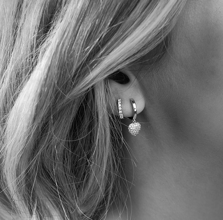 Belle Earrings Silver Cz