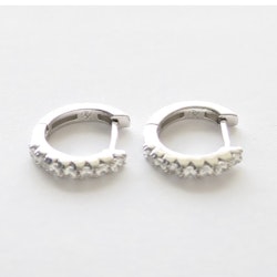 Belle Earrings Silver Cz