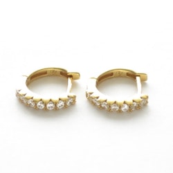 Belle Earrings Gold Cz