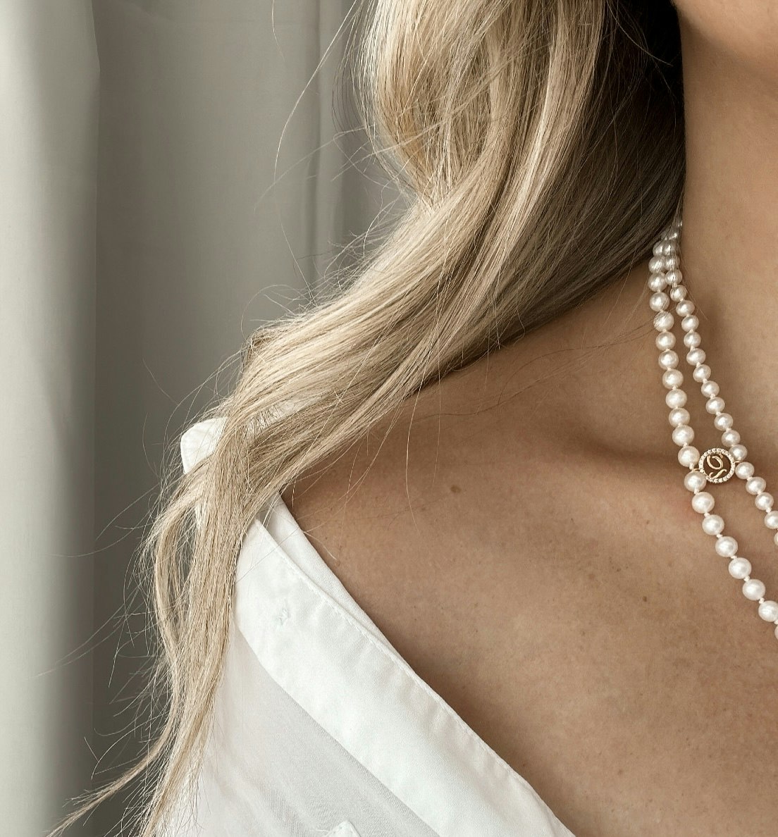 Gabrielle Double Pearl Necklace