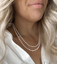 Gabrielle Double Pearl Necklace