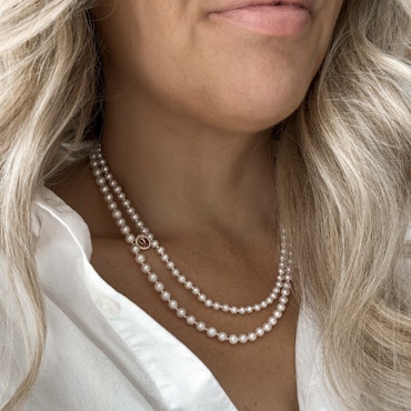 Gabrielle Double Pearl Necklace