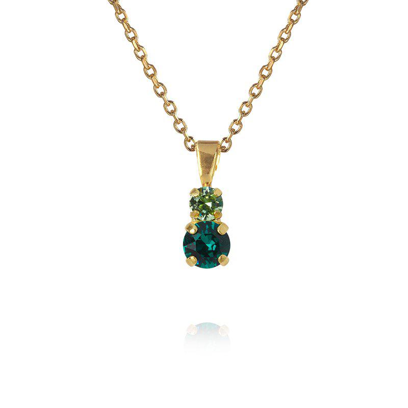 Leah Necklace Gold/ Green Combo