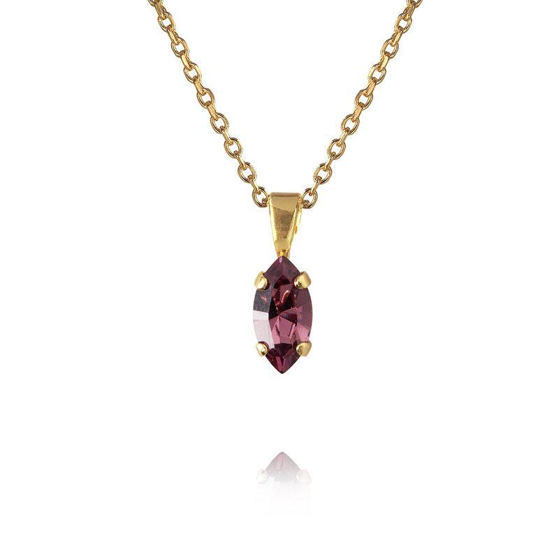 Petite Navette Necklace/ Iris