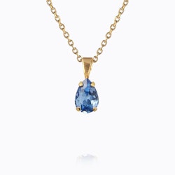 Petite Drop Necklace Gold/ Lapis