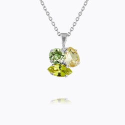 Ana Necklace Rhodium/ Lime Combo