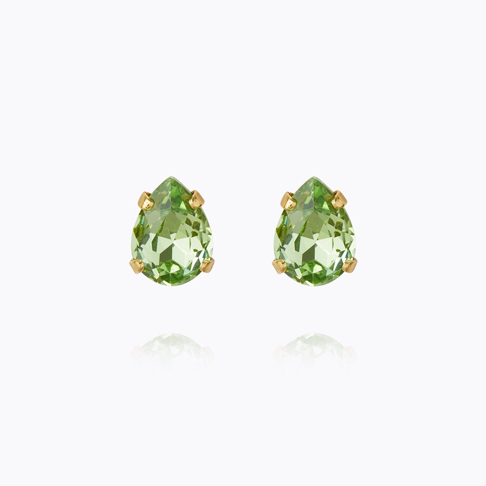 Superpetite Drop Earrings Gold/ Peridot