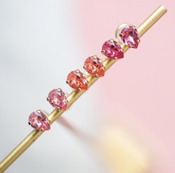 Superpetite Drop Earrings Gold/ Rose Peach