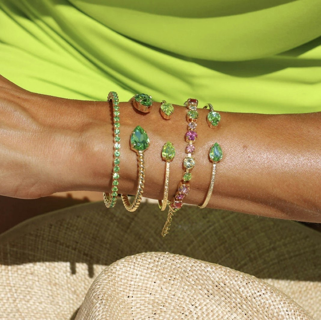 Petite Drop Bracelet Gold/ Peridot