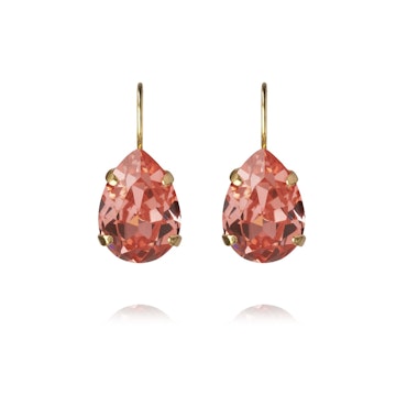 Mini Drop Clasp Earrings Gold/ Rose Peach