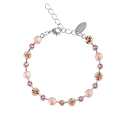 Calanthe Bracelet Rhodium/ Flamingo Combo