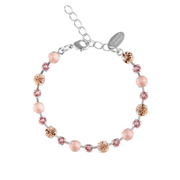 Calanthe Bracelet Rhodium/ Flamingo Combo