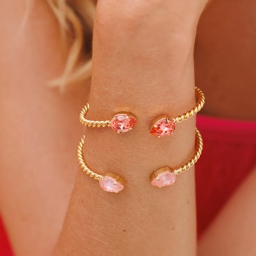 Mini Drop Bracelet Gold/ Flamingo Ignite