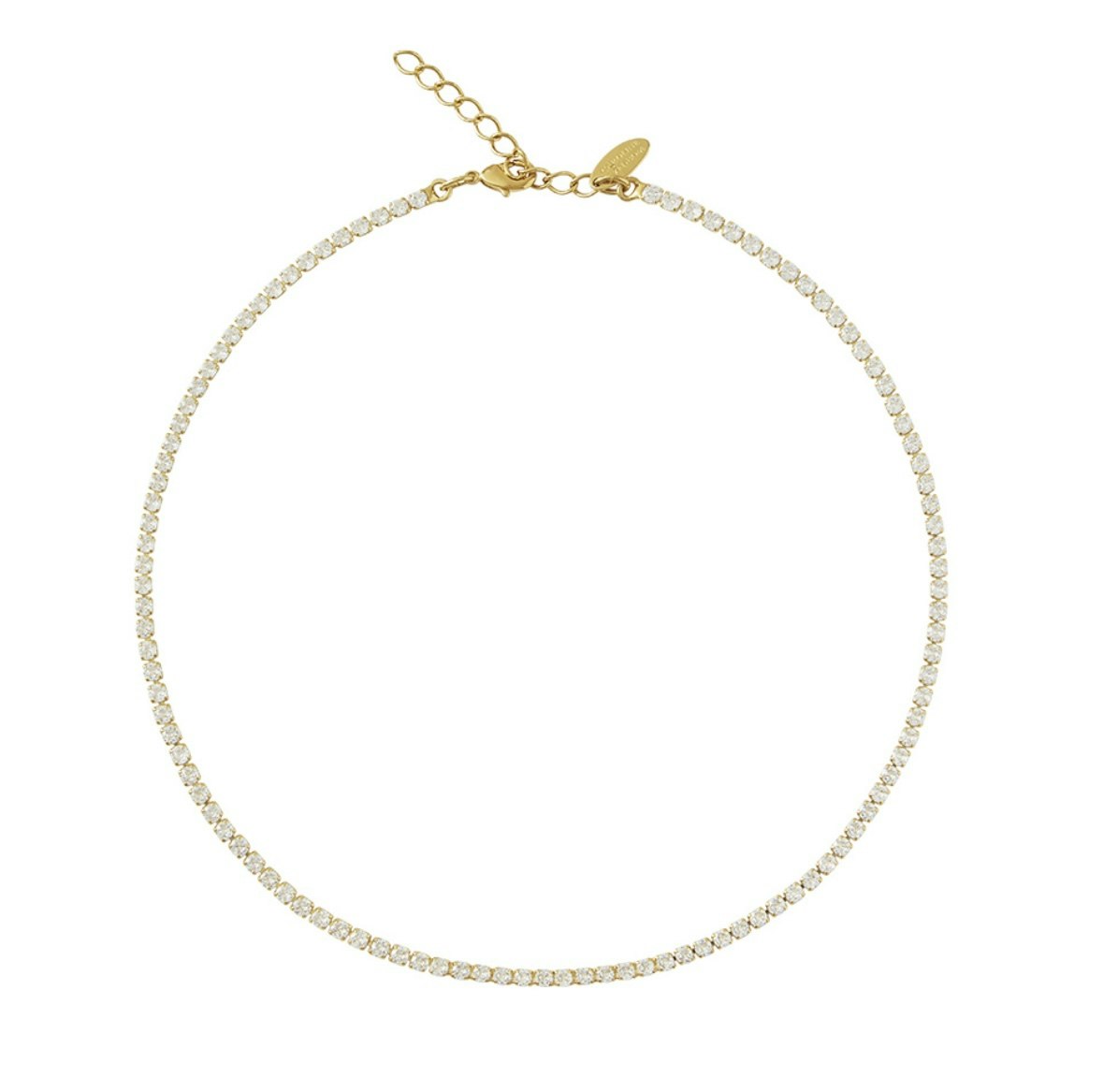 Mini Zara Necklace Gold/ Crystal