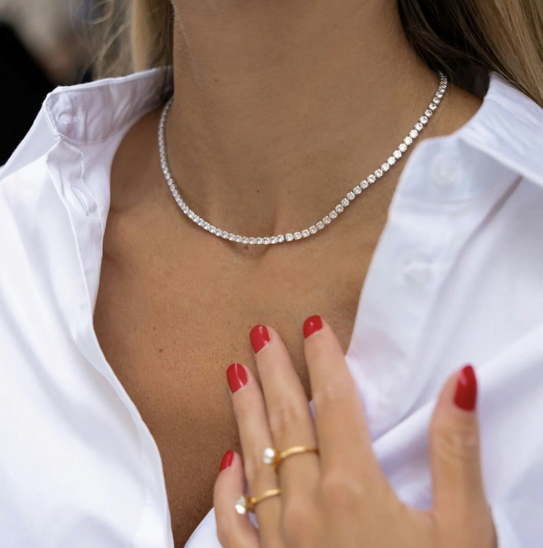 Mini Zara Necklace Gold/ Crystal