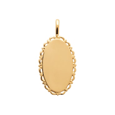 Claire Name Coin Oval Gold