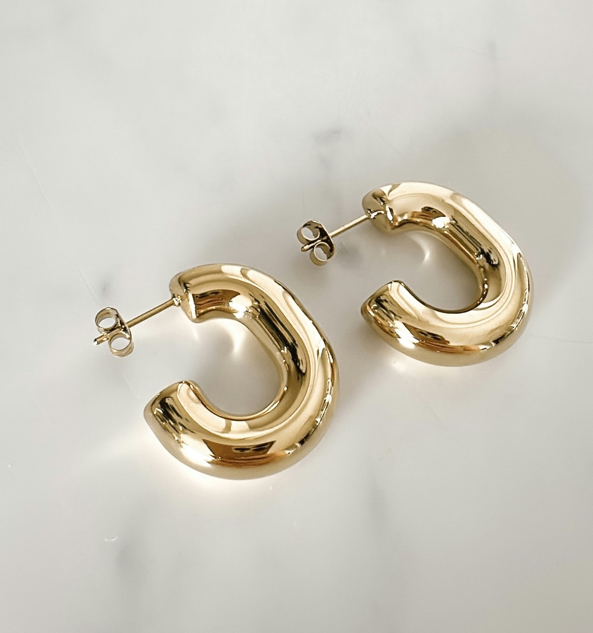 Chunky Hoops Gold PVD