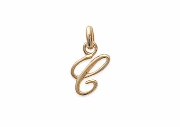 Letter C Pendant Gold