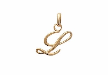 Letter L Pendant Gold